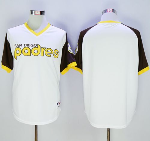 Padres Blank White 1978 Turn Back The Clock Stitched MLB Jersey